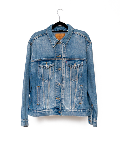 Kurtka Levi's jeansowa cyjanotypia oversize S-M