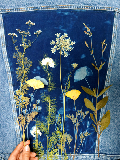 Kurtka Levi's jeansowa cyjanotypia oversize S-M