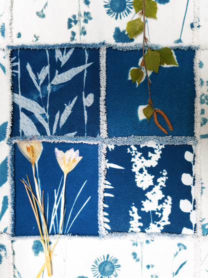 Kurtka Levi's jeansowa cyjanotypia surowe wykończenie oversize S-L